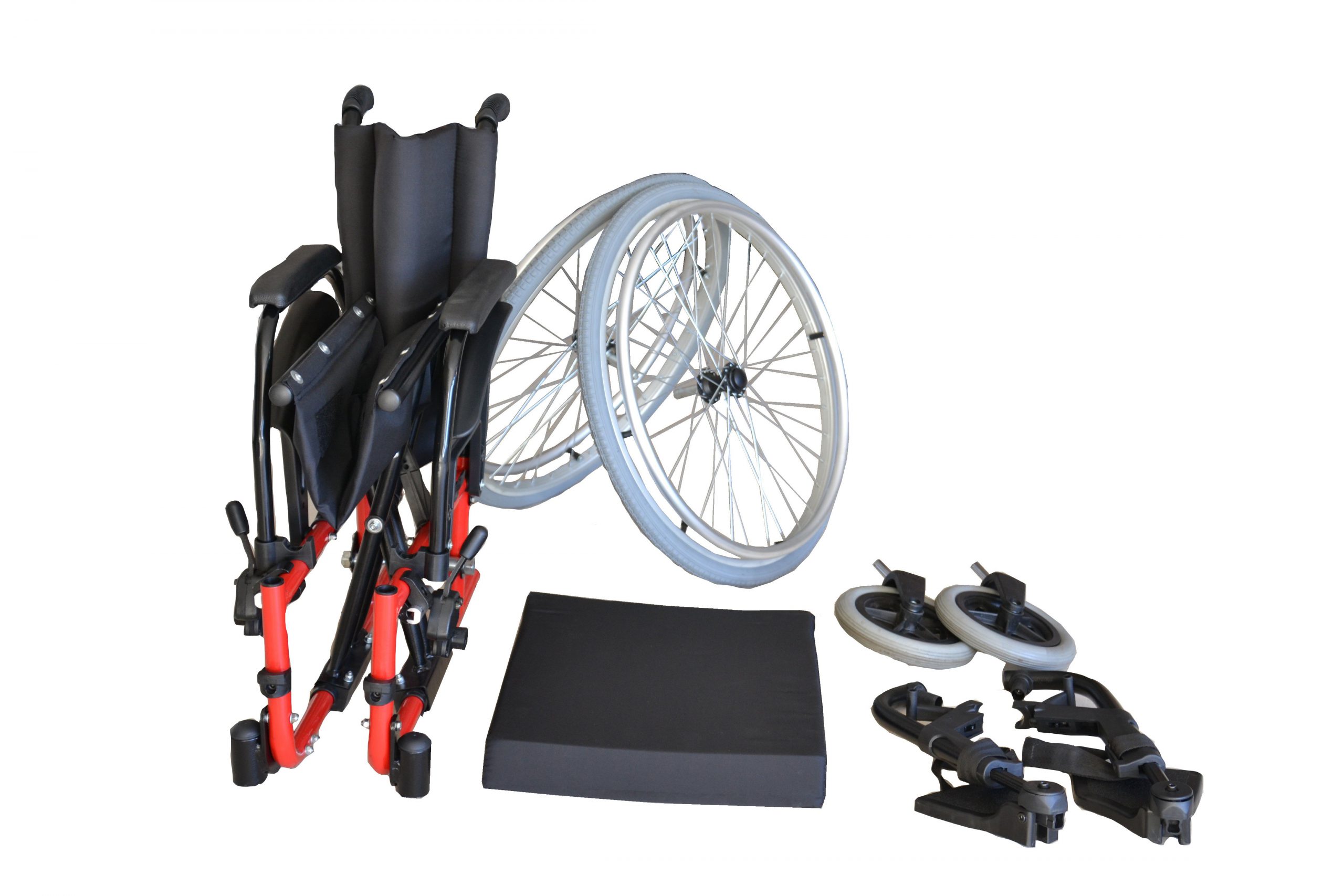 Cadeira de rodas AVD - Dobrável e totalmente desmontável